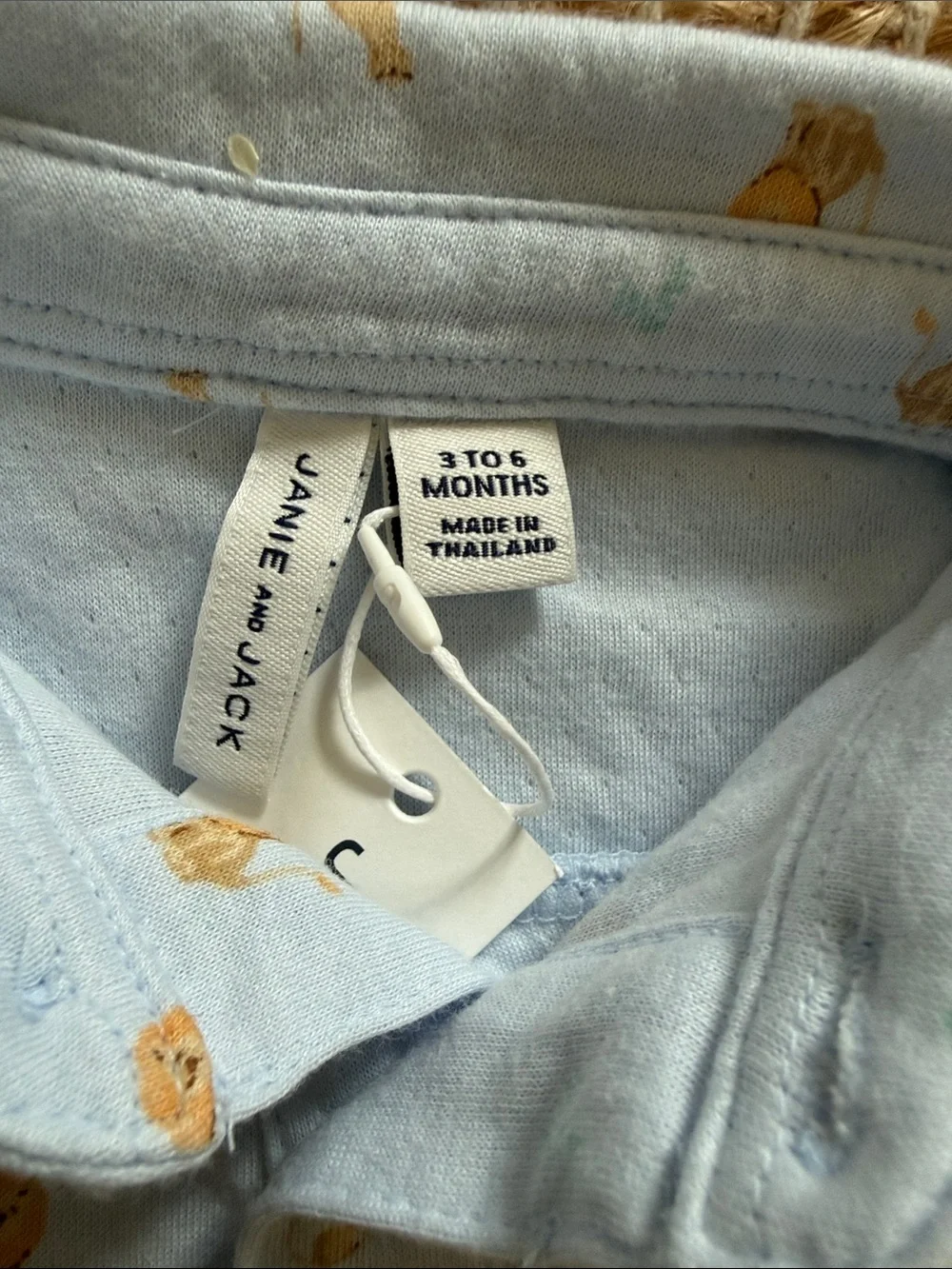 Janie & Jack Polo Romper - Light Blue